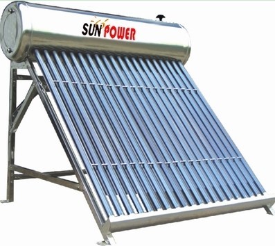 Stainless Steel Non Pressure evacuated tube Solar Water Heater